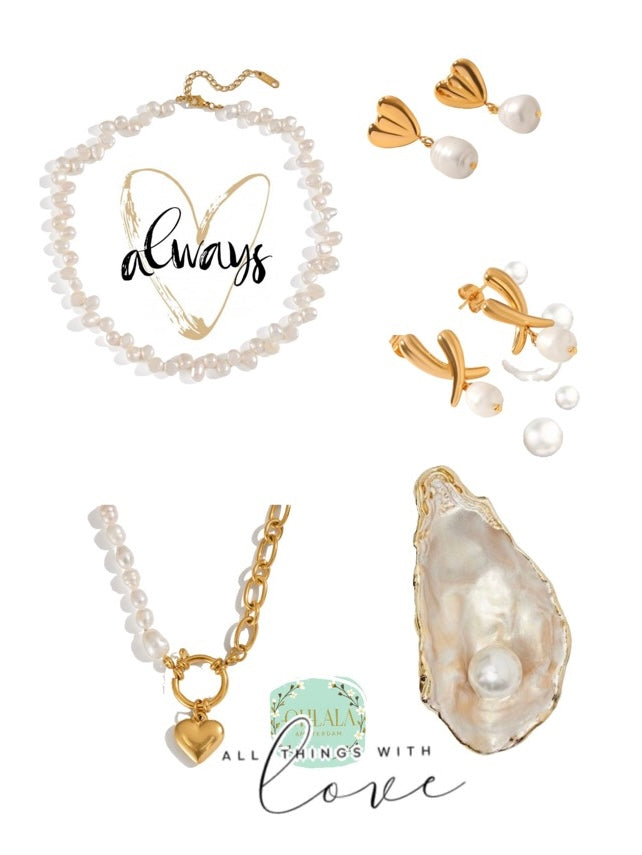 Earring Pearl Twist Dangle