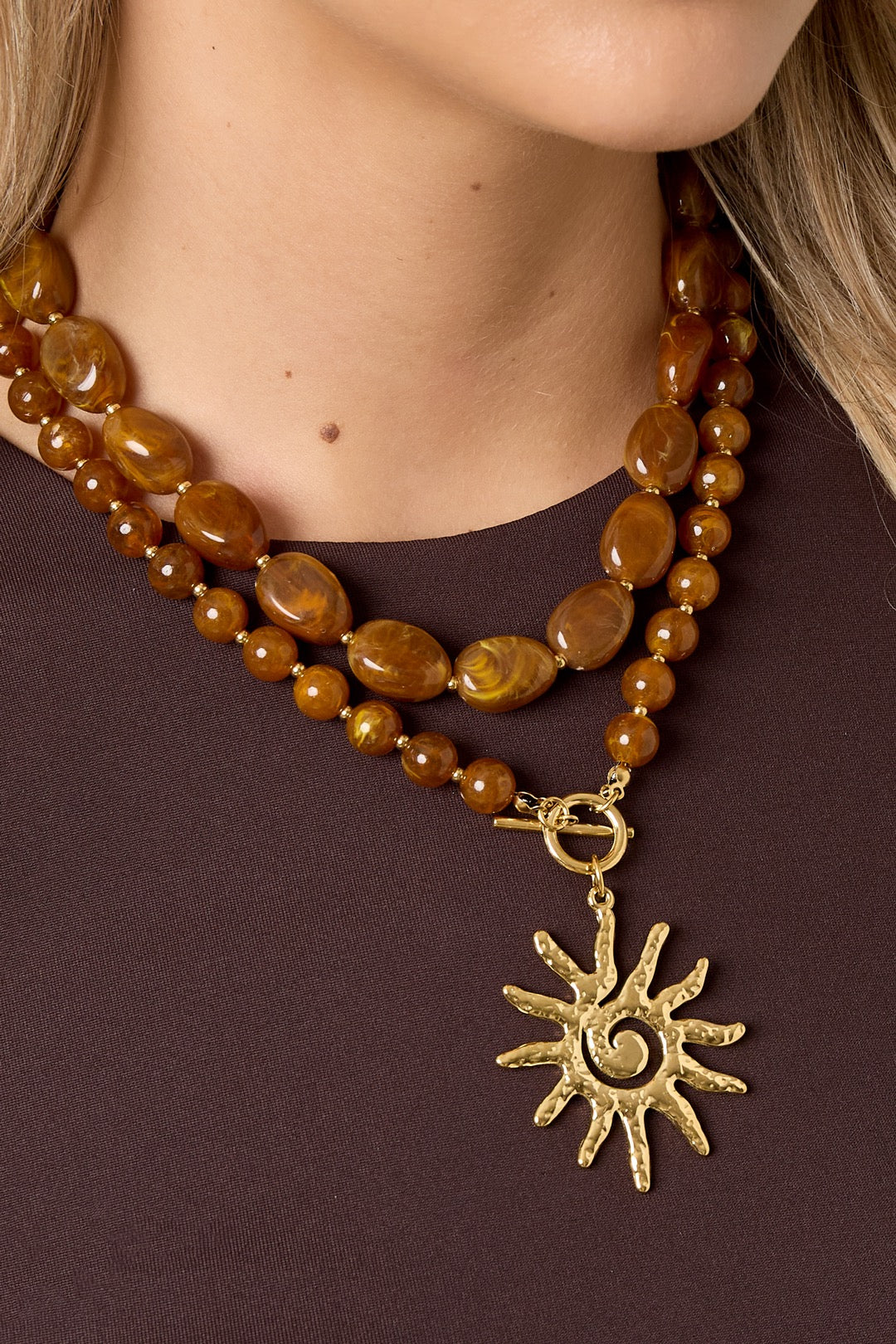 Sun casual necklace