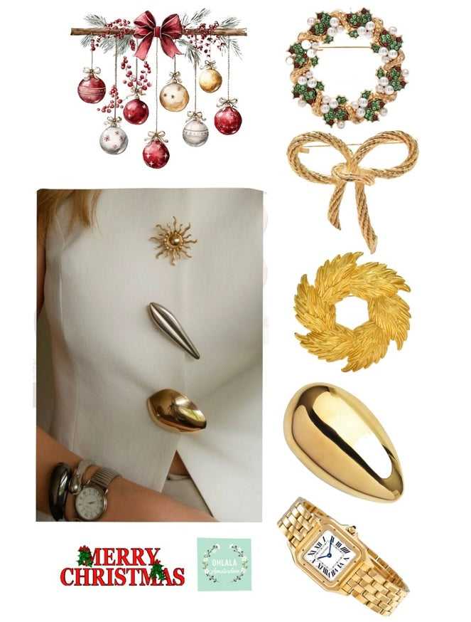 Wreath flower Brooches