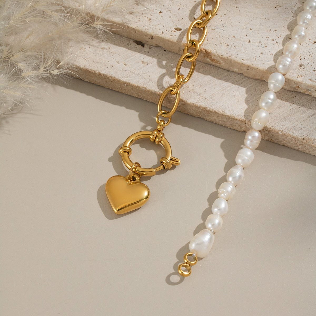 Necklace Pearls Love