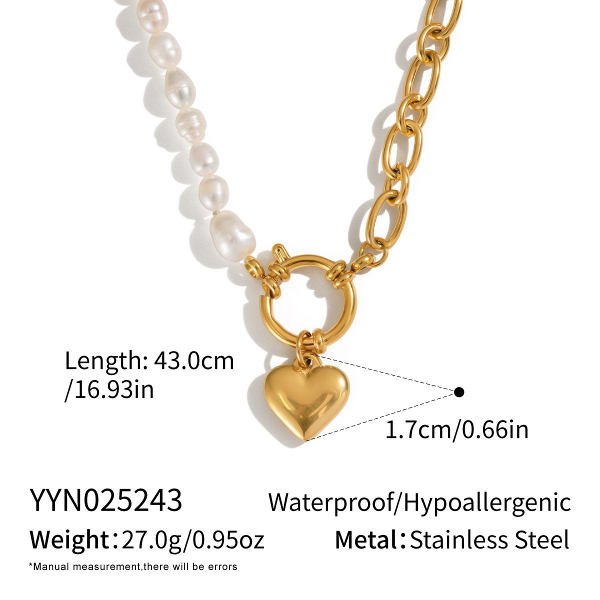Necklace Pearls Love