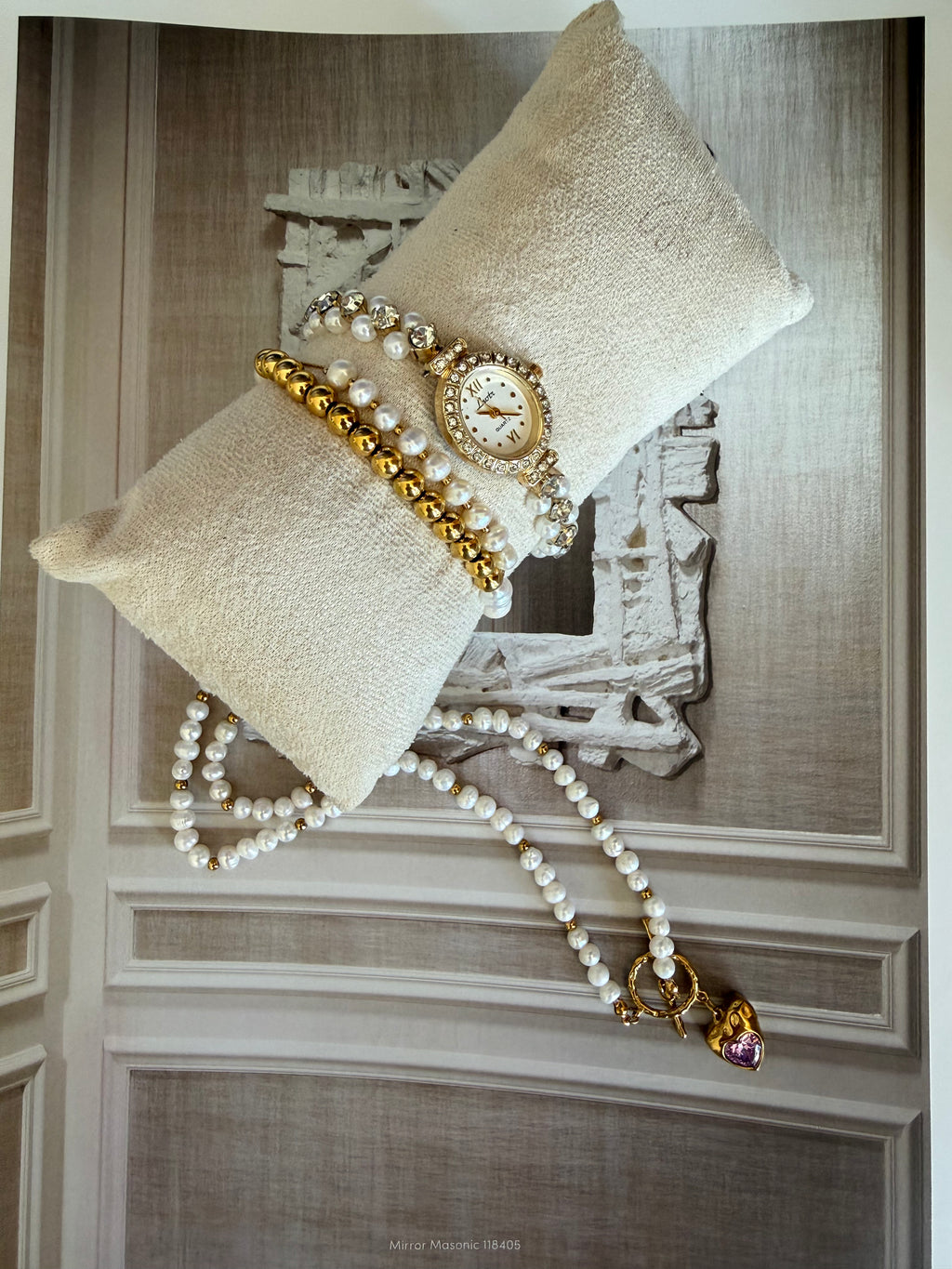 Necklace Pearls Love