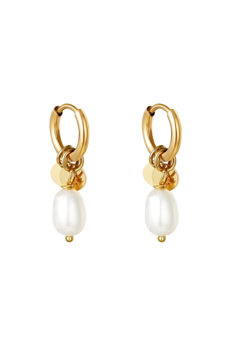 Earrings Pearl Drops Stainless Steel